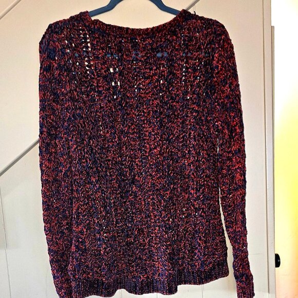 Soft Surroundings Open Knit Chenille Sweater, Two Tone,  Medium - Picture 6 of 6